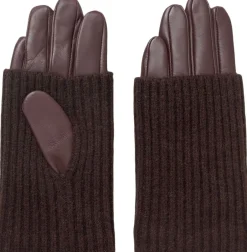 Clearance Day Leather Knit Glove Dame Handsker & Vanter