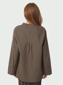 Dame Neo Noir Bluser & Skjorter>Dita Striped Line Shirt