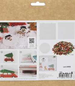 Børn Creativ Company Kreativitet>DIY Kit BioBeads , Julebil, rensdyr, snemand, nisse og gave