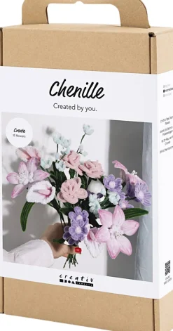 Hot DIY Kit Chenilleblomster, Blomster Børn Kreativitet