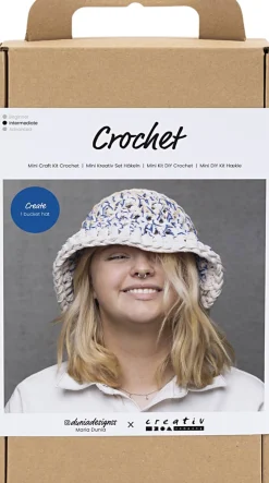 Børn Creativ Company Kreativitet>DIY Kit Hækle, Chunky bøllehat