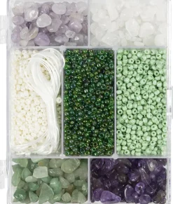 DIY Mix Smykker, Krystaller, str. 2,6-10 mm, hulstr. 0,8-1,2 Børn Kreativitet