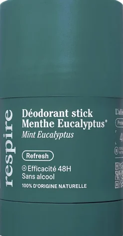 Respire Deodoranter>Déodorant Stick Rechargeable 50g - Menthe Eucalyptus