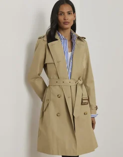 Dame Lauren Ralph Lauren Jakker & Frakker>Double-Breasted Cotton-Blend Trench Coat