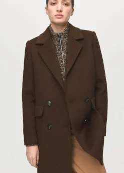 Dame MANGO Jakker & Frakker>Double-breasted wool blend coat