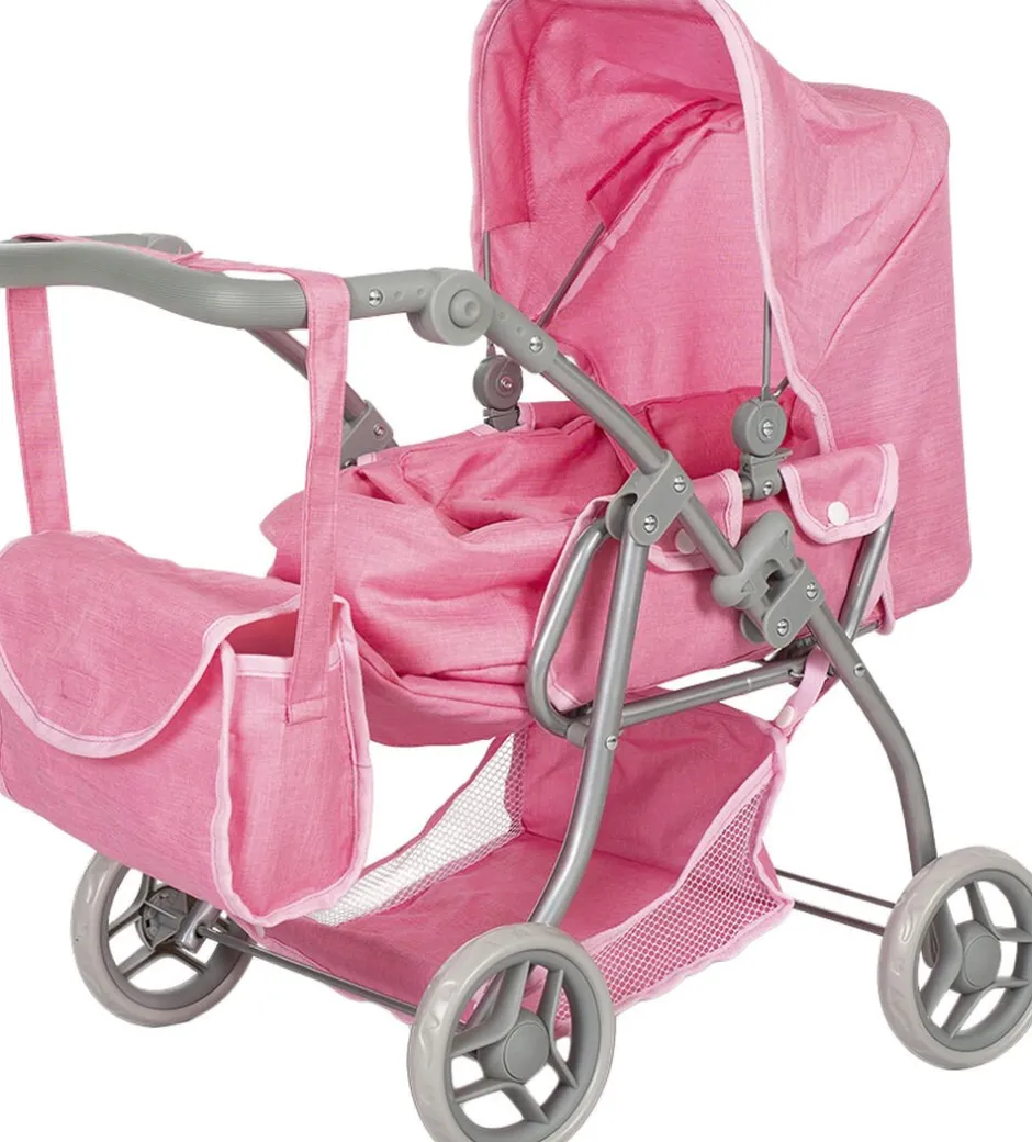 Børn Mamamemo Dukker & Tilbehør>DUKKEVOGN MED LIFT. PINK