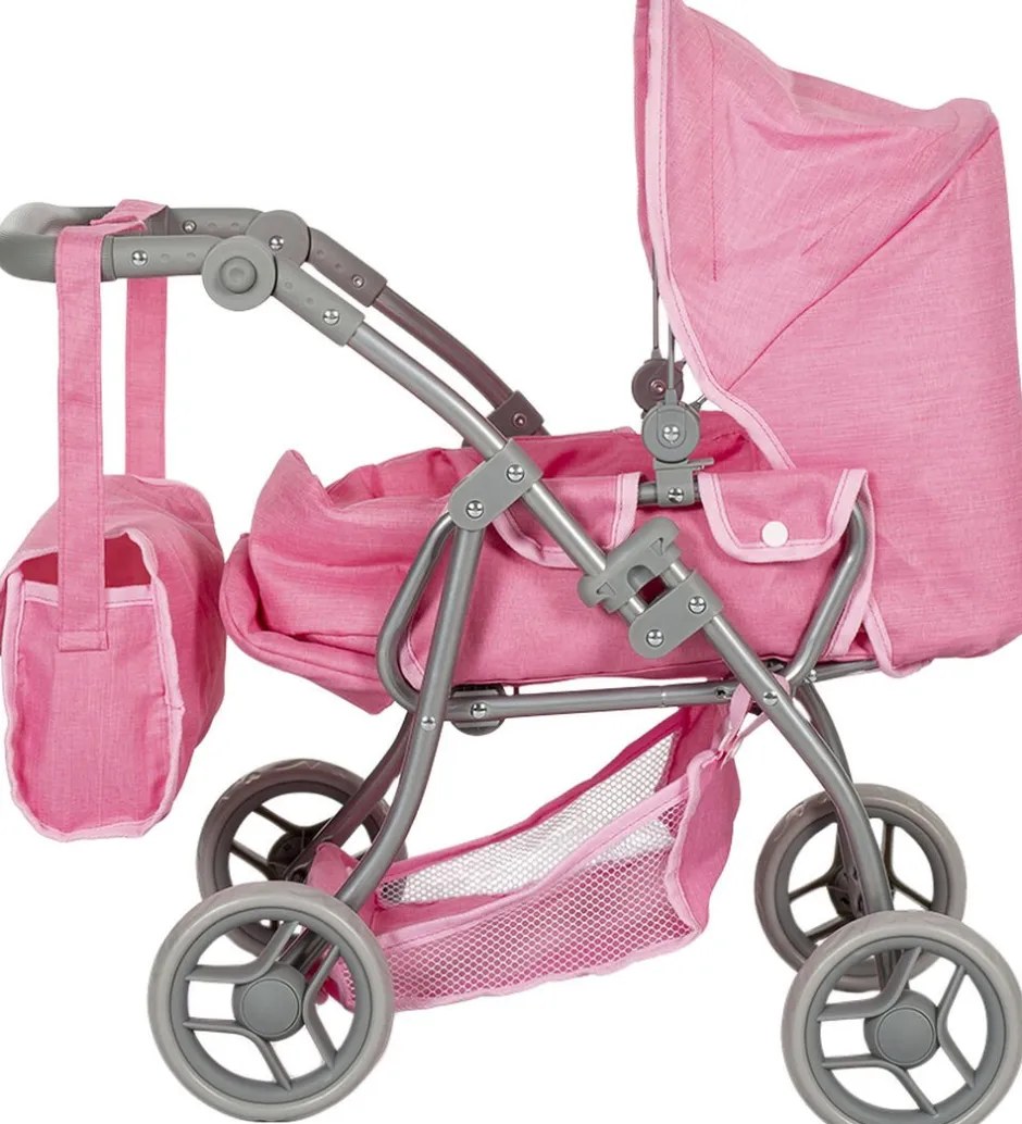 Børn Mamamemo Dukker & Tilbehør>DUKKEVOGN MED LIFT. PINK
