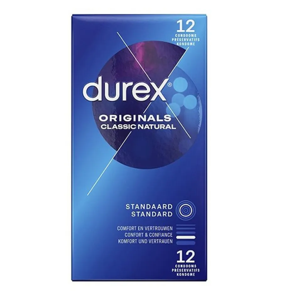 Durex Seksuel Wellness>- Originals Classic Natural Condoms 12 pcs