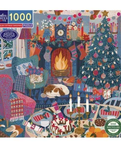 - Puslespil 1000 brk - English Cottage Christmas-eeBoo Outlet