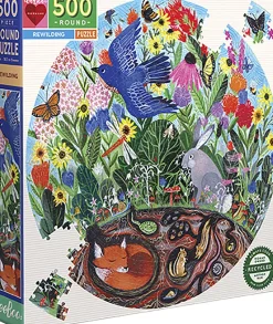 Børn eeBoo Spil & Puslespil>- Rundt puslespil 500 brk - Rewilding
