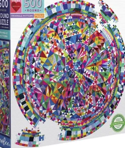 Online - Rundt puslespil 500 brk - Triangle pattern Børn Spil & Puslespil