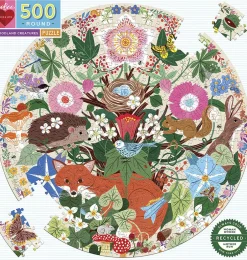 - Rundt puslespil 500 brk - Woodland Creatures-eeBoo Clearance