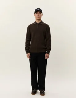 Elinor Zipper Polo Knit-Les Deux