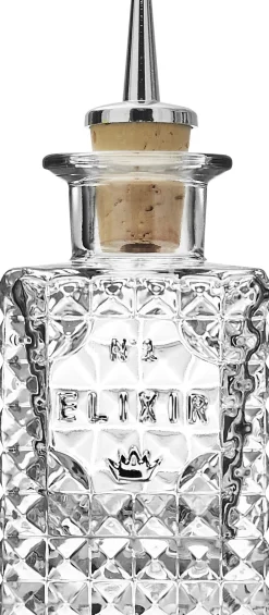 New Elixir No1 flaske med skænkeprop kvadrat 10 cl. Bar & Vin