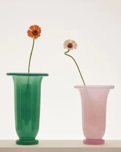 Hay Vaser & Urtepotteskjulere>Empire Vase-Medium-Light pink with pink base