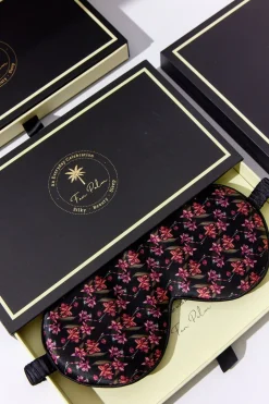 Dame Fan Palm Sovemasker>sleeping mask Black Flawless