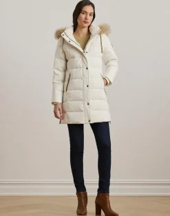 Dame Lauren Ralph Lauren Jakker & Frakker>Faux-Fur-Trim Hooded Down Coat