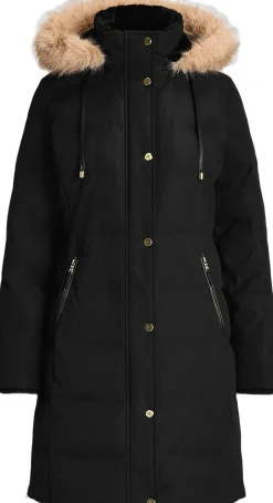 Faux-Fur-Trim Hooded Down Coat-Lauren Ralph Lauren Discount