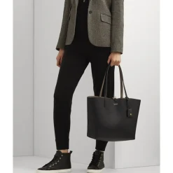 New Faux-Leather Reversible Tote Dame Shoppere