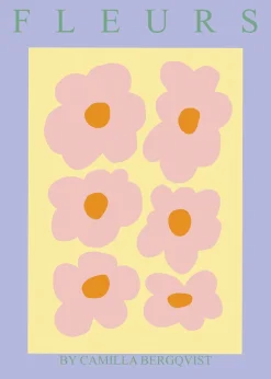 Best Fleurs gul Plakater & Rammer