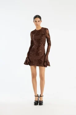 Best FLOWER MESH MINI DRESS Dame Kjoler