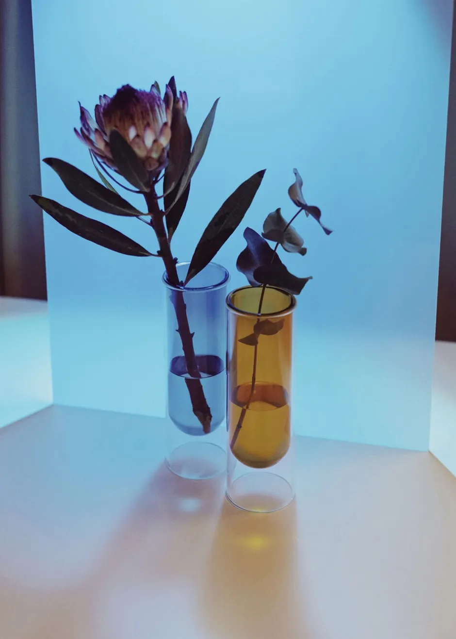 FLOWER TUBE, TALL TUBE, CYAN, 65200C-Studio About New