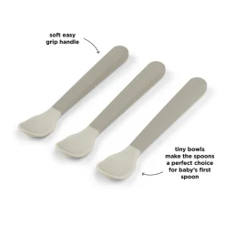 New Foodie easy-grip babyske 3-pak Børn Børneservice