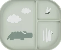 Foodie inddelt tallerken Croco Grøn-Done by Deer Online