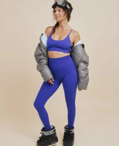 Outlet Form Seamless leggings - Cartel Blue Dame Tights & Træningsbukser|Sport