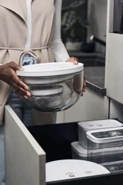 Fresh & Save BOWLS Vakuum skål sæt S/M/L / 6-dele, Glas, gen-Zwilling Hot