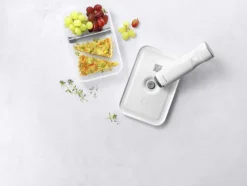 FRESH & SAVE Vakuum madkasse, semitransparent/grå, Str L-Zwilling Online