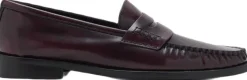 Sale Gathered leather moccasin Dame Loafers