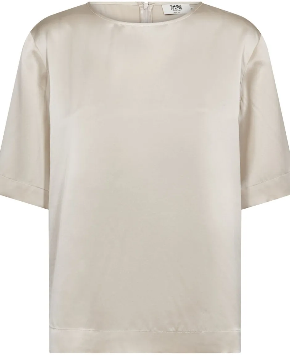 Dame Magasin du Nord Collection Bluser & Skjorter>Gia 2 Kortærmede bluse - 100% silke