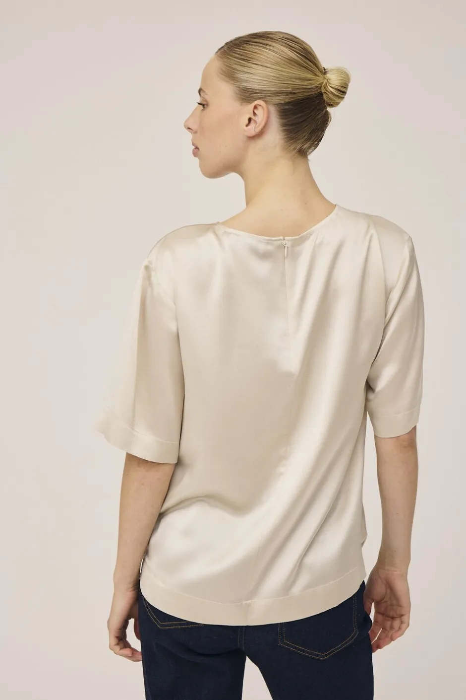 Dame Magasin du Nord Collection Bluser & Skjorter>Gia 2 Kortærmede bluse - 100% silke