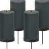 Giftbox w. spike, remote, LED pillar candle, Pine green, Smo-Uyuni