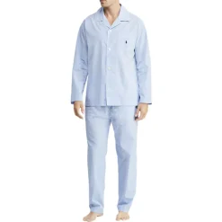 Clearance Gingham Poplin Long Sleep Set Nattøj