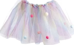 Børn 4-GIRLZ Rolleleg & Musik>skørt og hårbøjle med enhjørningehorn. Str. 3-6 år.