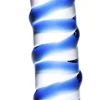 Clearance GLAS - BLUE SPIRAL GLASS DILDO Seksuel Wellness