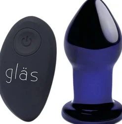 GLAS - RECHARGEABLE REMOTE CONTROLLED VIBRATING BUTT PLUG-Gläs Outlet