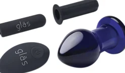 GLAS - RECHARGEABLE REMOTE CONTROLLED VIBRATING BUTT PLUG-Gläs Outlet