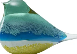 OCTAEVO Figurer & Skulpturer>GLASS BIRD ATLAS BLUE/YELLOW