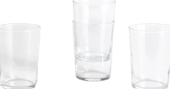 Sale Glass-Set of 4 Large-Clear Glas