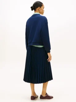 New GOLD BTN SCRIPT TERRY SWTSRT Dame Sweatshirts & Sweatpants