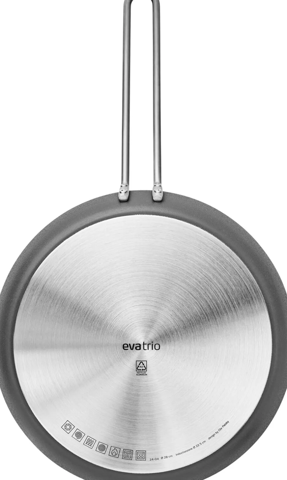 Eva Trio Gryder & Pander>Grey Line Stegepande 28 cm keramisk Slip-Let® belægning