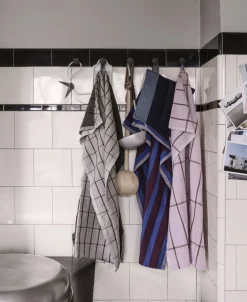 Outlet Hale Tea Towel - Sand/Black Tekstiler Til Køkkenet