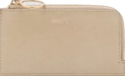 Hammered leather effect card holder-MANGO