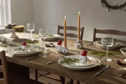 Hot Hammershøi Christmas Gaver lysestage Ø7. 5 cm hvid m. deko Julepynt|Julepynt