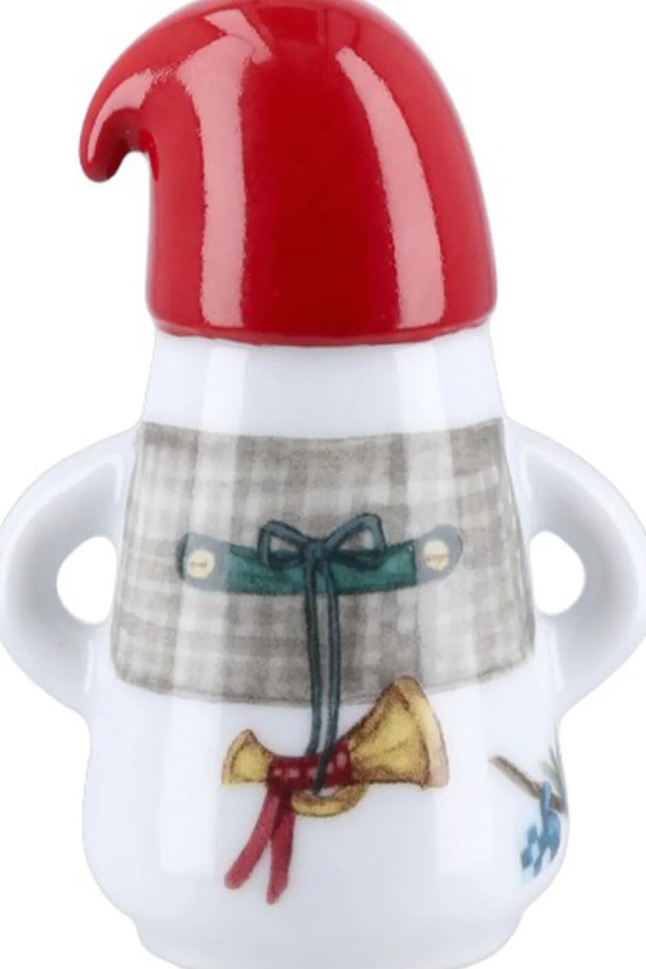 New Hammershøi Christmas Nissefar Ø6 cm hvid m. deko Julepynt|Julepynt