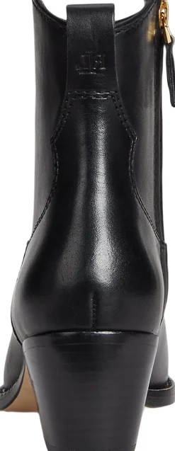 Harpher Burnished Leather Bootie-Lauren Ralph Lauren Outlet
