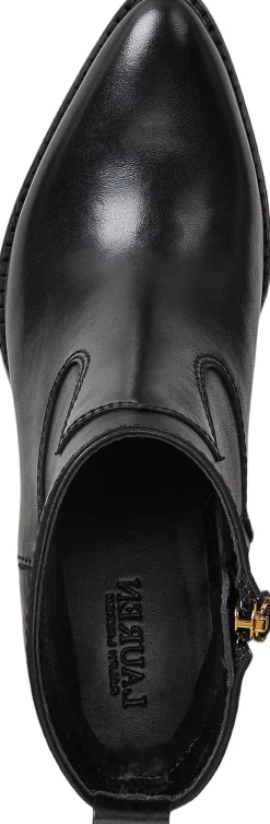 Harpher Burnished Leather Bootie-Lauren Ralph Lauren Outlet